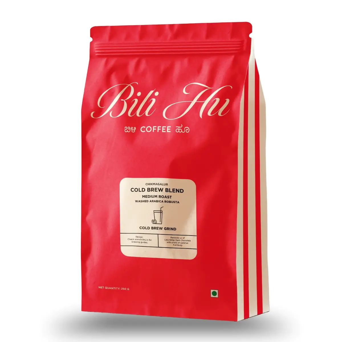 Bili Hu Cold Brew Blend Whole Beans 250g, Medium Roast, Arabica and Robusta Beans
